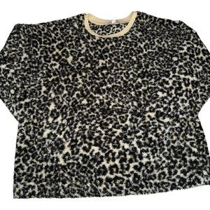 Loft Chettah Print Pullover M